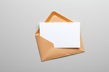 Envelope with Blank Card Invitation Letter Greeting Stationary Design Template