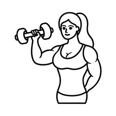 woman lifting weights