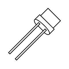 zener diode outline component electronics vector