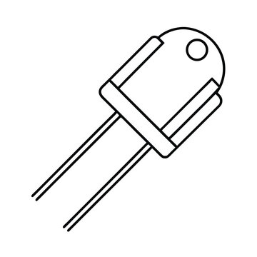 zener diode outline component electronics vector