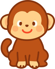 Obraz premium Cute Monkey Character Illustration