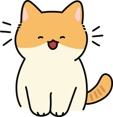 Smiling Cat Illustration