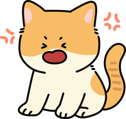 Angry Cat Illustration