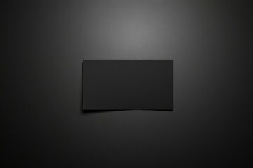 Black Rectangle on Textured Gray Background Minimalist Abstract Image