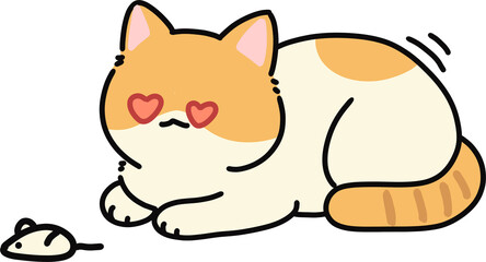 Yawning Cat Illustration