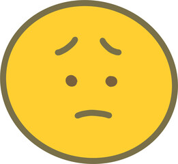 Sad Emoji Icon Simple Illustration