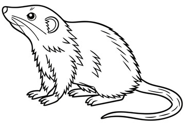 coloring page line art the shrew black vector