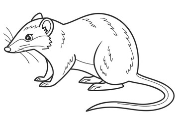 coloring page line art the shrew black vector