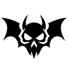 Bat skull silhouette