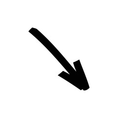 Black Down-Right Diagonal Arrow Icon
