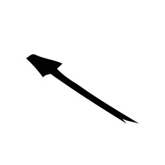 Black Up-Left Thin Diagonal Arrow Icon
