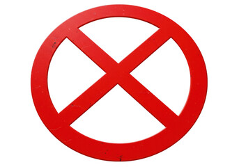 Obraz premium Red prohibition sign isolated on transparent background