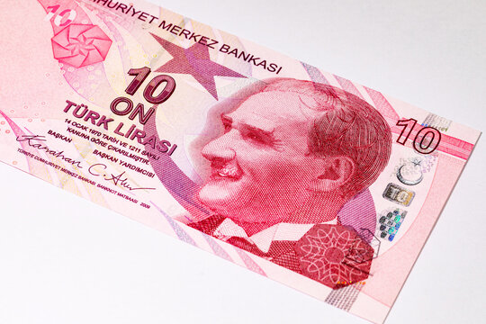 Banknote 10 Lirasi Turkey. Paper Money of Turkey.