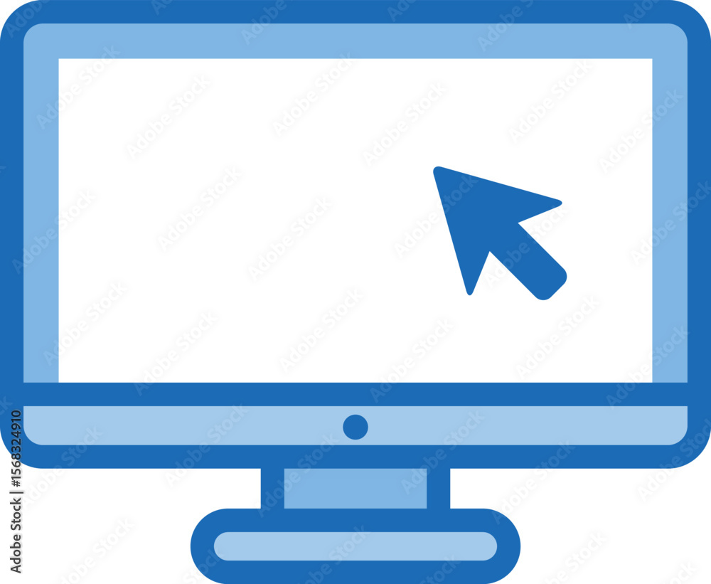 Fototapete modern computer icon with a clean minimalist design suitable for digital interfaces and branding app