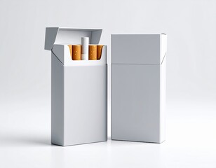 mock up of cigarette pack, pack of cigarettes isolated, 3d render view of cigarette pack, 