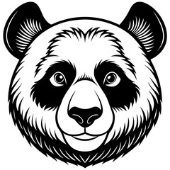Fototapeta premium panda head vector