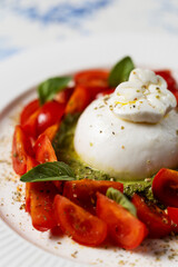 Italian salad with burrata cheese