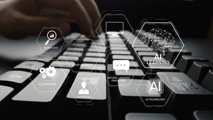 AI learning system involves deep learning, supervised machine learning, and natural language...