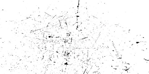 White and black sketch grunge backgrounds to create a distressed grain effect. rough urban texture vector. damaged crack and scratch dust wall texture. black splash on transparent background.