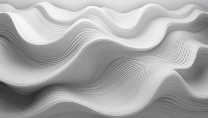 Obraz premium abstract 3d background of soft waves in white colors elegant wallpaper