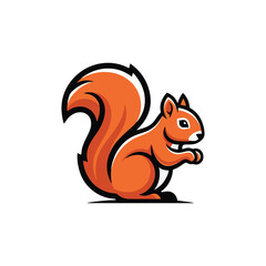Smiling Cartoon Squirrel Mascot Logo