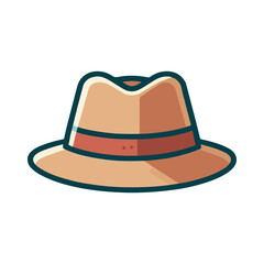Fedora hat illustration design