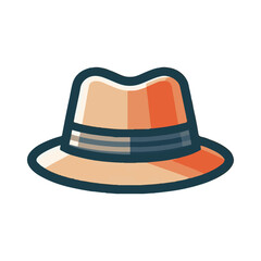 Fedora hat illustration design
