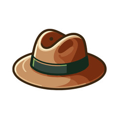 Fedora hat illustration design