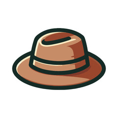 Fedora hat illustration design
