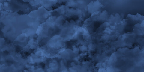 Blue Cloudstorm Atmospheric Background. Deep Blue Cloud Texture Background. Abstract Night Sky Cloud Design. Blue sky with cloud
