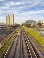 Fototapeta premium Train rails in Buenos Aires