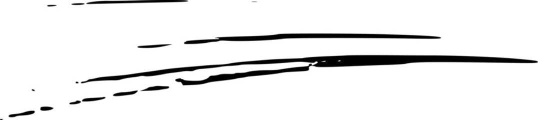 Abstract black brush strokes on white background graphic