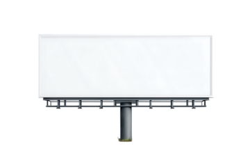 Blank Billboard Mockup for Advertising and Branding Design  isolated on white background , cutout	