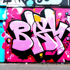 Street art. graffiti on the wall