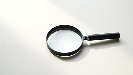 Magnifying glass on a textured surface, highlighting curiosity and attention to detail.