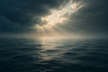 A calm ocean after a heavy storm