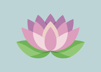 Fototapeta premium Serene Pink Lotus Flower Illustration A Symbol of Purity and Serenity