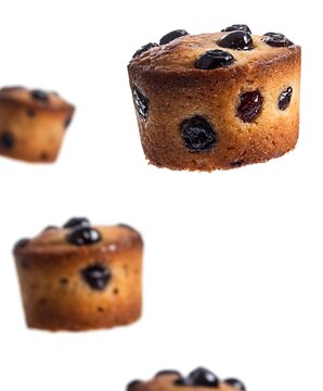 chocolate muffin isolated on white