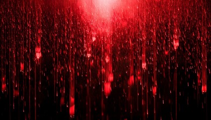 red digital rain on black background