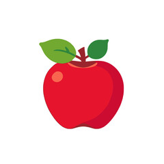 Red Apple Image-Healthy Fruit-Fresh Apple-Fruit Vector-Apple Illustration-Delicious Apple-Simple Apple Graphic-Apple Icon-Fresh Fruit Illustration