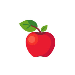 Red Apple Image-Healthy Fruit-Fresh Apple-Fruit Icon-Apple Vector Graphic-Delicious Apple-Tasty Red Apple-Simple Apple Illustration