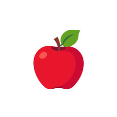 Red Apple Image-Healthy Fruit-Fresh Apple-Tasty Fruit-Apple Illustration-Fruit Vector-Simple Apple Graphic