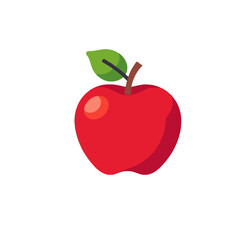 Red Apple Image-Healthy Fruit-Fresh Apple-Yummy Fruit-Best Apple-Fruit Vector-Apple Icon-Red Apple Illustration-Organic Apple-Healthy Snack-Simple Apple Graphic