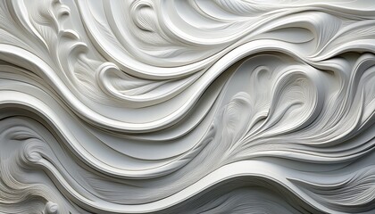 white clay sculpted waves textured background