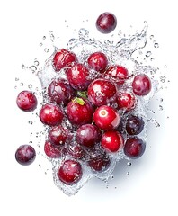 cherry in water splash