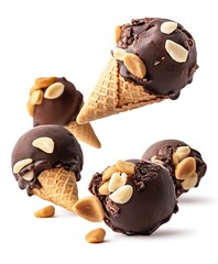 ice cream with chocolate