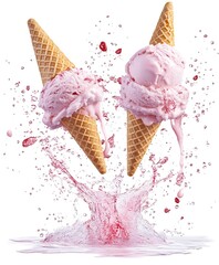 ice cream in a glass