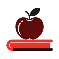 Apple On Book Icon