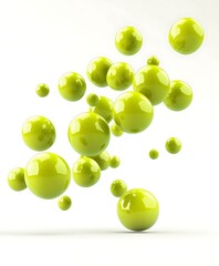 green olives isolated on white