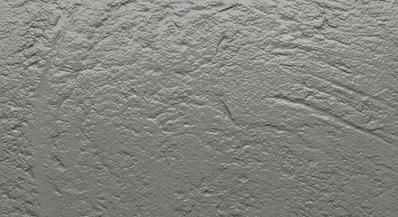 Freshly poured wet cement surface texture, smooth flow patterns, subtle gloss, grayish tone, top-down view, photorealistic and highly detailed, suitable for realistic material mapping.